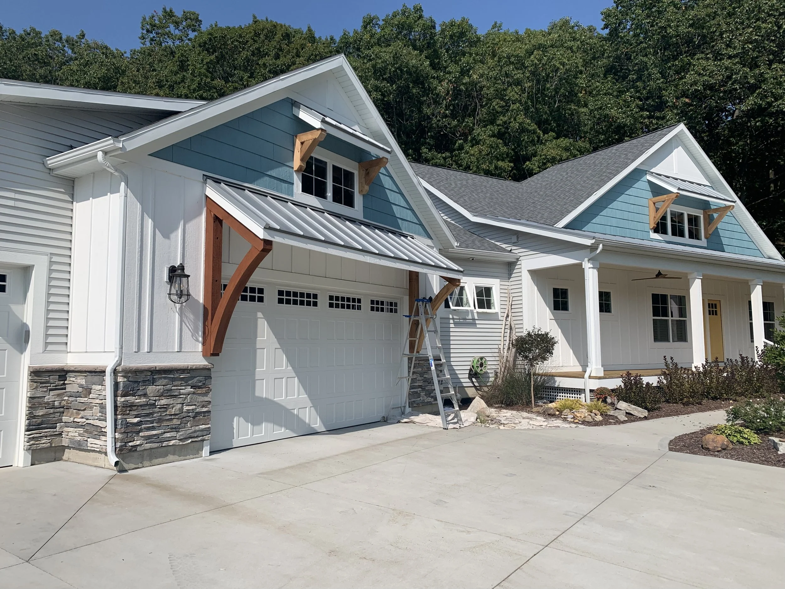 Freshly painted Grand Haven home exterior