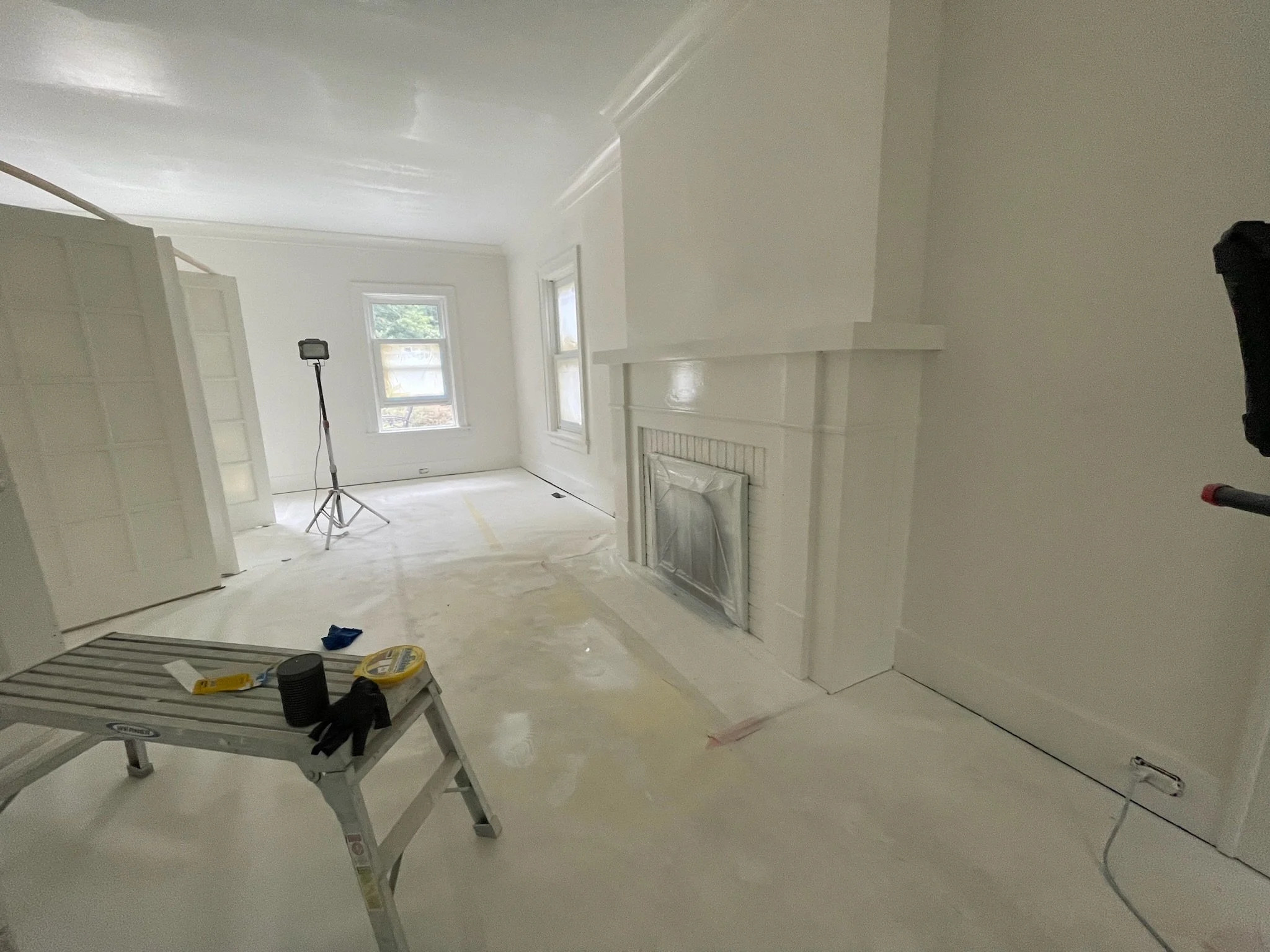 Colonial house painting project, view 15