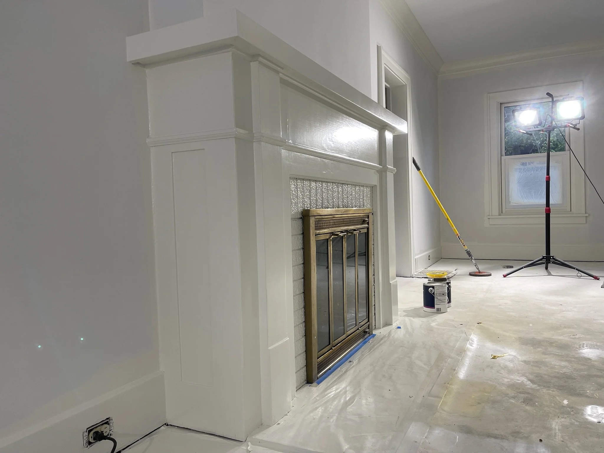 Colonial house painting project, view 13